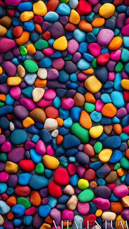 Chromatically saturated pebble matrix under diffuse illumination.