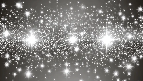 Shimmering band of silver starlight gently brightens the night