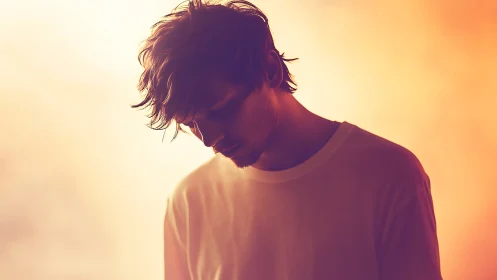 Soft golden portrait honors a quiet, reflective moment