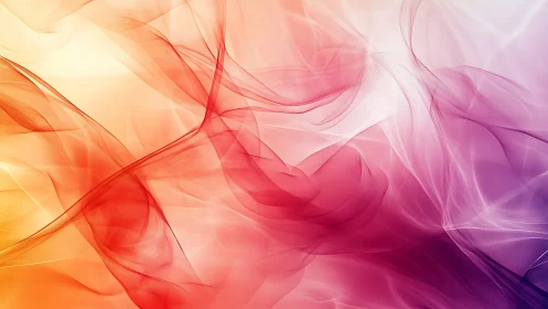 Abstract gradient waves in warm red, orange and violet.
