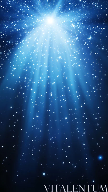Star field illustration shows intense radiant light source