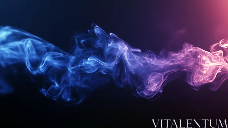 Colorful smoke ribbon drifting through midnight glow.