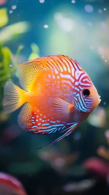 Colorful tropical fish in softly lit aquatic habitat.