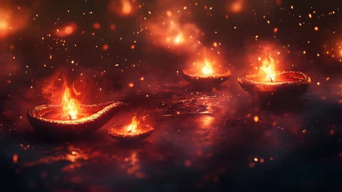 Ember Vessels Ignite Midnight Glow.