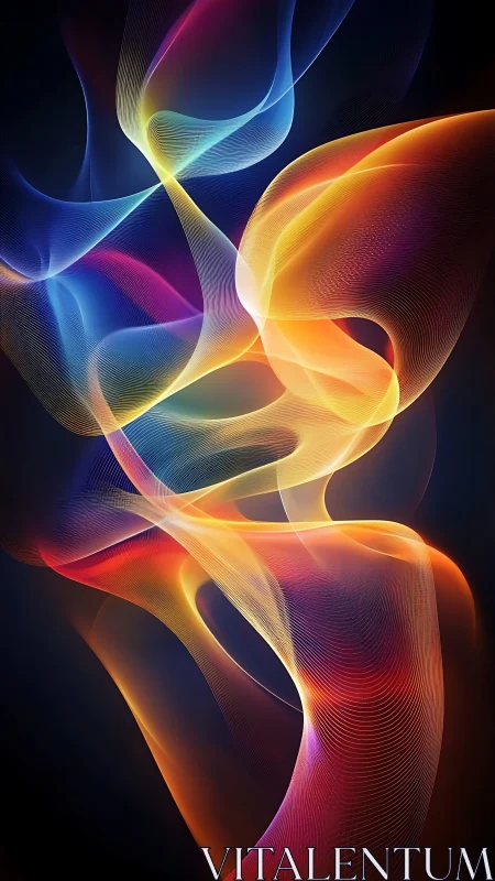 Aurora Ribbon Tango in Neon Spectrum Silence.