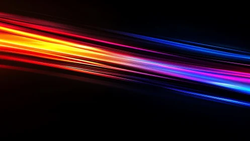 Vibrant light streaks in dynamic abstract digital art style.