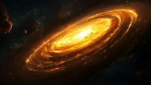 Solar whirlpool pirouettes like molten music across space