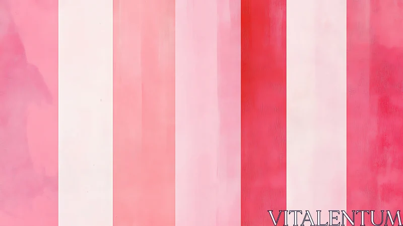Vertical pink stripes with tonal variation on flat surface.