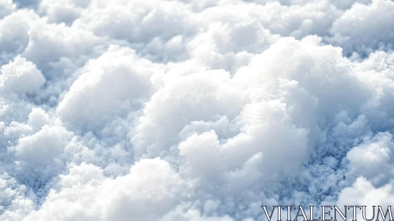 Fresh powdery snow close-up with soft natural lighting.