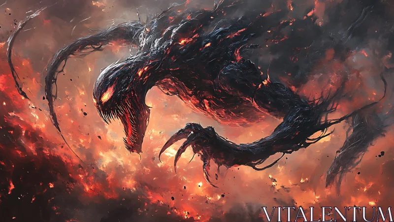 Volcanic void wraith erupts through infernal stormfield