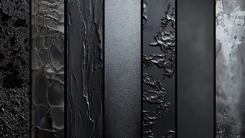 Quiet drama in layered black textures and subtle light play.