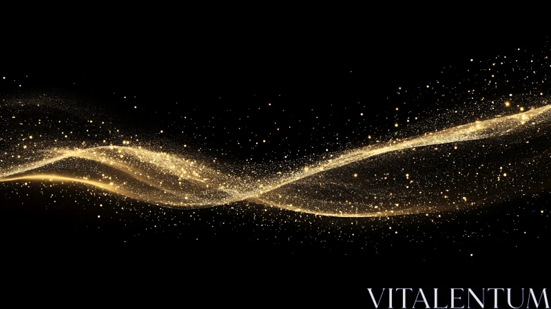 Parametric golden particle wavefront with luminous spline dynamics.