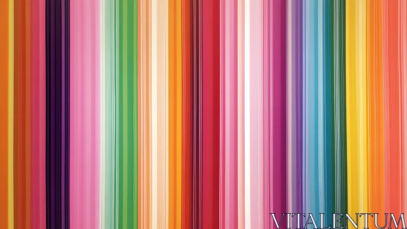 Vibrant Vertical Stripes Abstract Art in Bold Rainbow Colors.