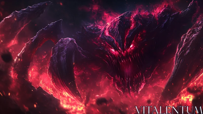 Infernal Void Colossus in high-contrast digital painting.