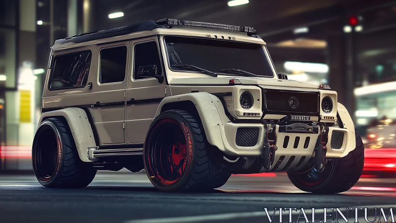 Urban night crawler SUV tuned for outrageous city prowl.