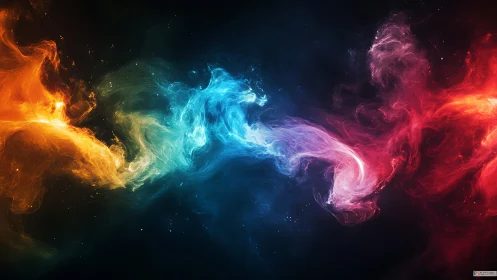 Chromatic nebula currents in dynamic digital painting format.