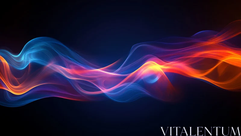 Luminous Waves of Color Dancing Through Darkness.