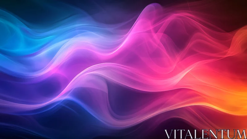 Gradient light waves form layered translucent spectral ribbons