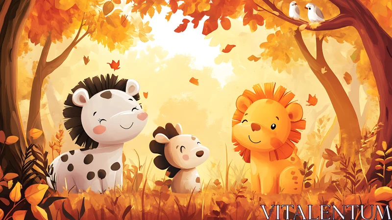 Unlikely Harvest Friends Celebrate Autumn's Golden Hour Together