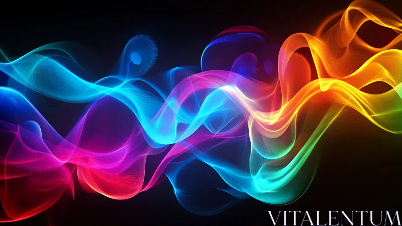 Chromatic ribbons whirl like music frozen in midair