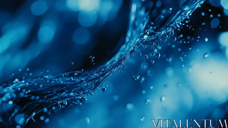 Liquid constellations swirl through electric blue twilight.