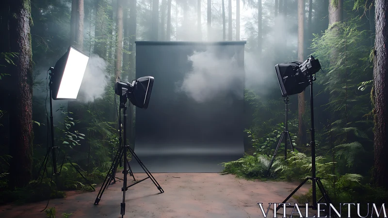 Film Production Setup in Misty Forest Studio.