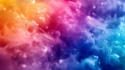 Multicolored liquid diffusion forms dense abstract gradients