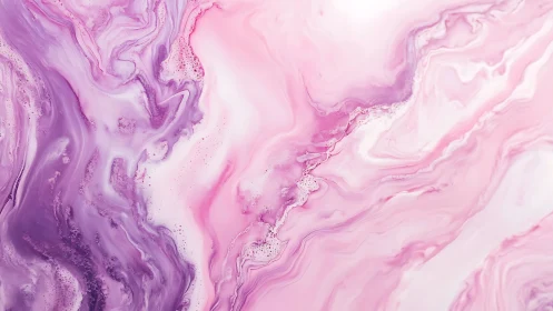 Soft pink and violet marble waves create a dreamy backdrop