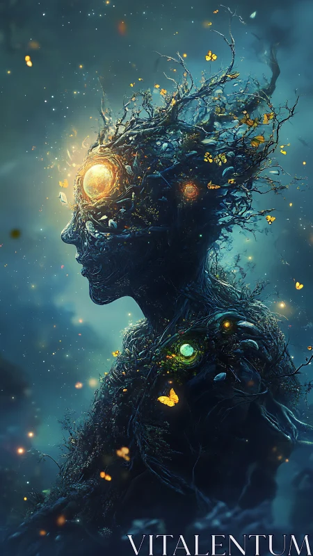 Spirit of the forest stars with glowing cosmic heart.