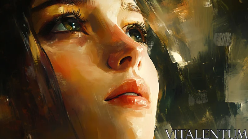 Luminous daydream gaze on a brushstorm of warm light.