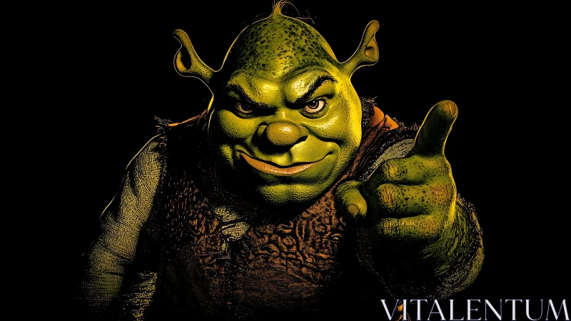 Ogre character rendered in stylized 3D with dramatic rim lighting
