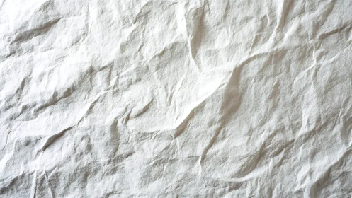 High-key optical study of creased cellulose paper surface.