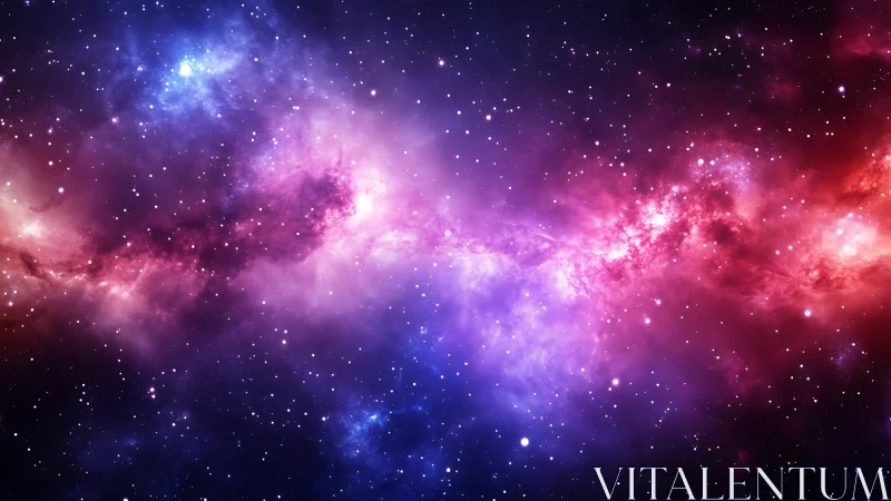 Spectral nebula band with stellar dust lane in deep cosmos