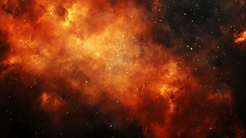 Nebular formation with particulate matter distribution.