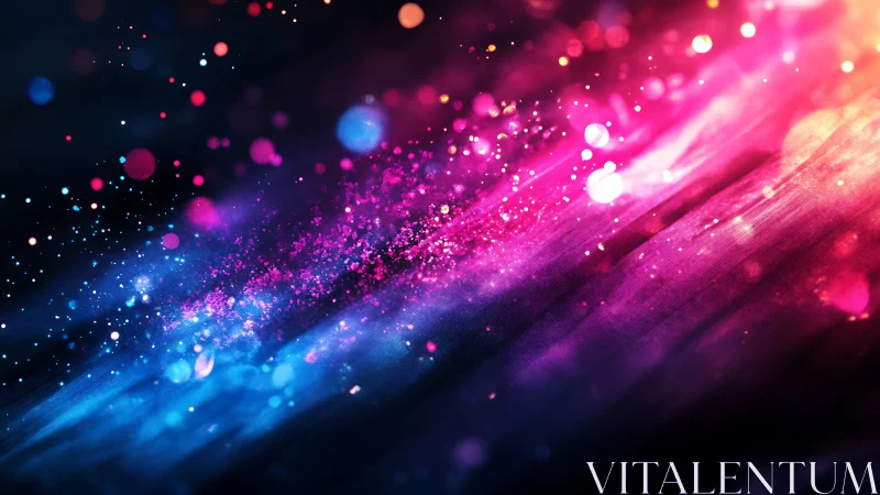 Abstract gradient light streaks with particle dispersion field.