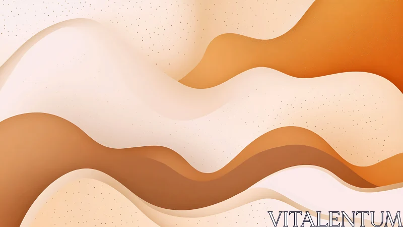 Layered sinusoidal dunes in gradient earthtone abstraction.