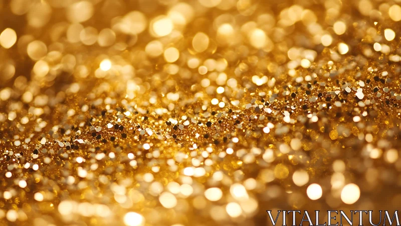 Sparkling golden glitter macro with dreamy bokeh effect.