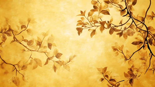 Golden hush of tangled branches drifting across light.