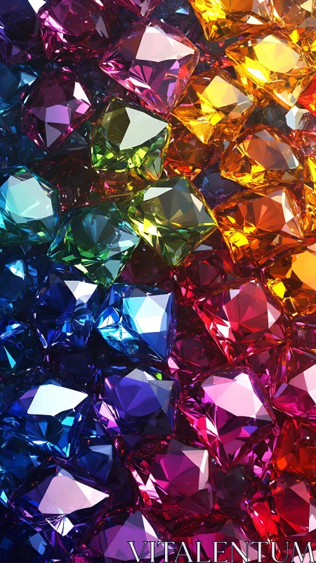 Spectrum-grade faceted crystals in dense refractive cluster