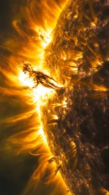 Solar surface eruptions cast luminous plasma arcs into space