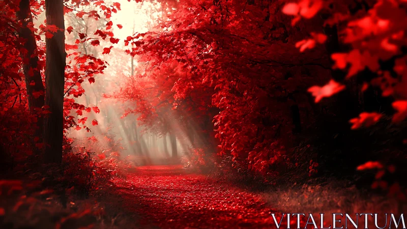 Crimson Cathedral: Where Autumn's Blood Stains the Hallowed Path