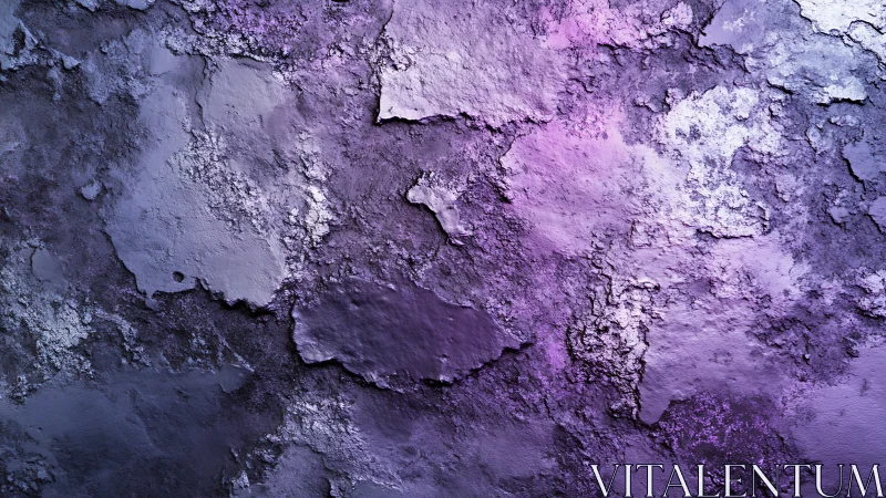 Dreamy violet wall texture glows with rugged character