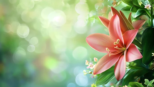 Luminous Red Amaryllis: Botanical Digital Rendering with Soft Focus.