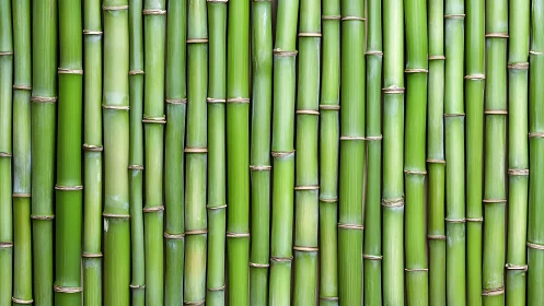 Vibrant green bamboo stalks in a seamless natural pattern.