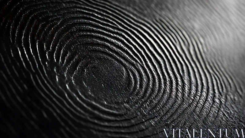 Macro forensic fingerprint ridge topography in oblique light.