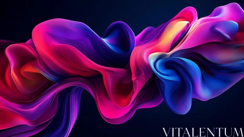 Parametric neon ribbon flow with volumetric gradient light field.