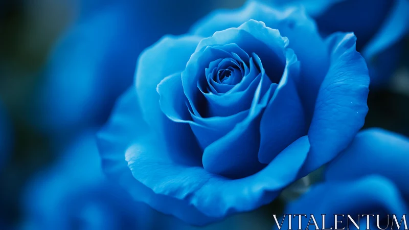 Luminous Blue Rose in Soft Focus Elegance.