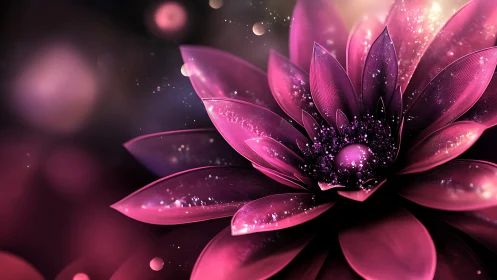 Glowing Lotus in Twilight: Nature's Luminous Wonder.