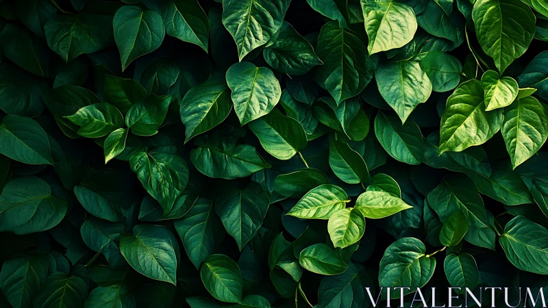 Dense foliage pattern reveals layered leaf geometry and tonal depth