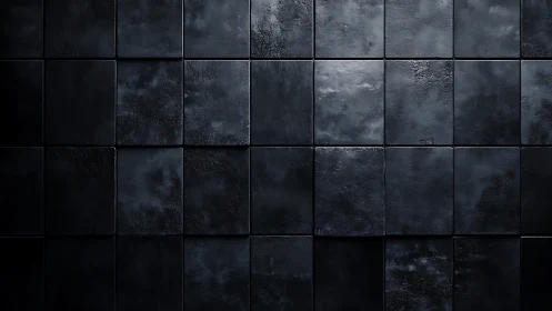 Dark ceramic tiles form a textured, evenly aligned surface